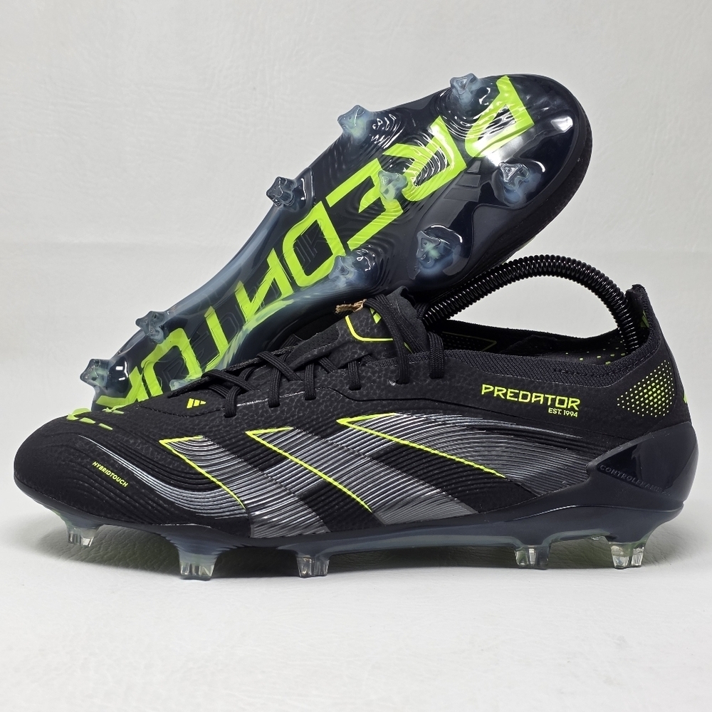 Adidas Predator Elite FG Electric Stealth Pack Soccer Cleats JI1085 Men Size 6.5
